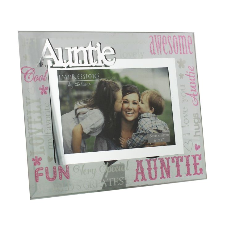 Friends & Family Glass Frame 3D Words 6" x 4" Auntie product image