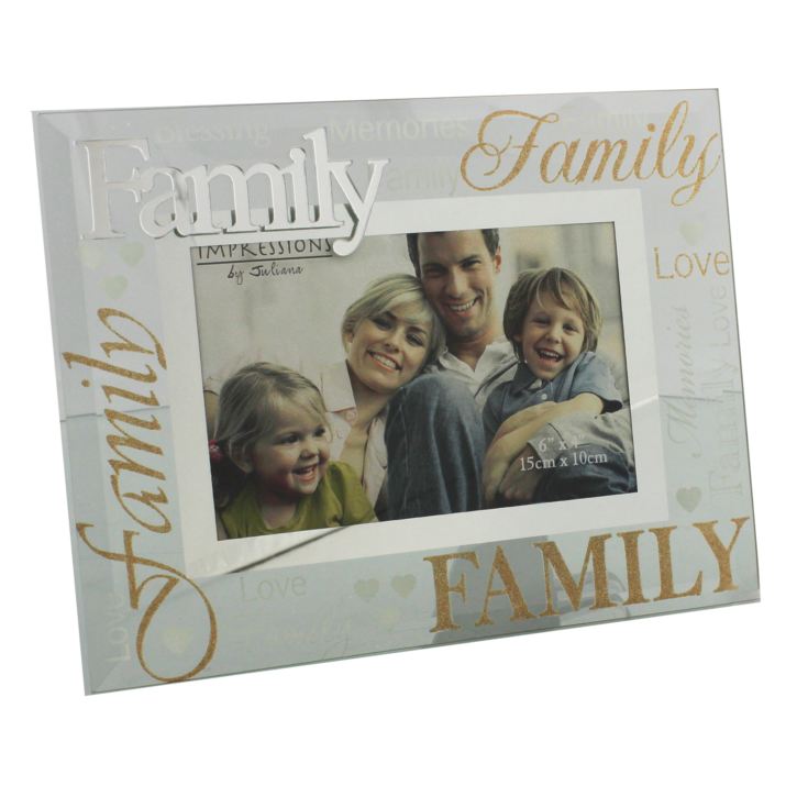 6" x 4" - Glass Photo Frame - Family product image