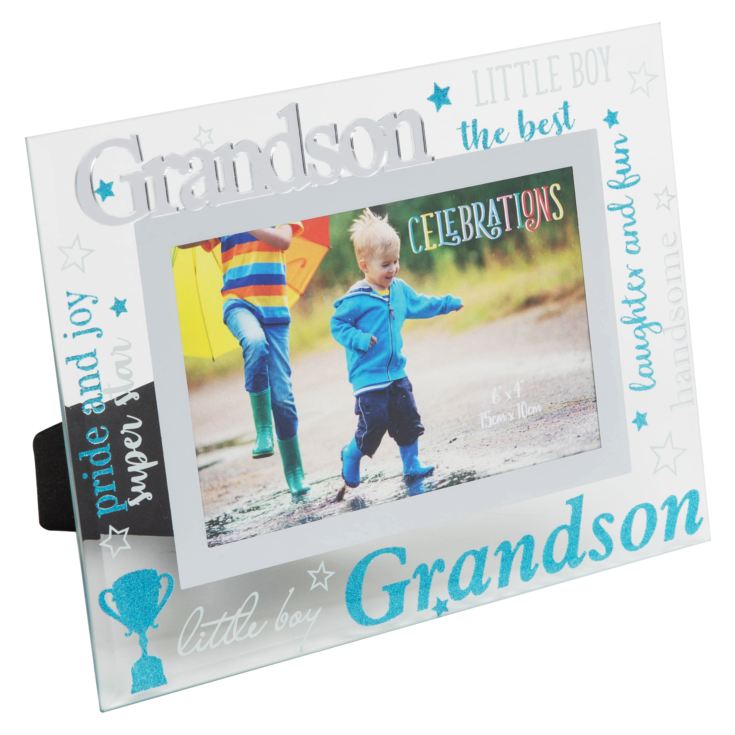 Friends & Family Glass Photo Frame 3D Words 6" x 4" Grandson product image