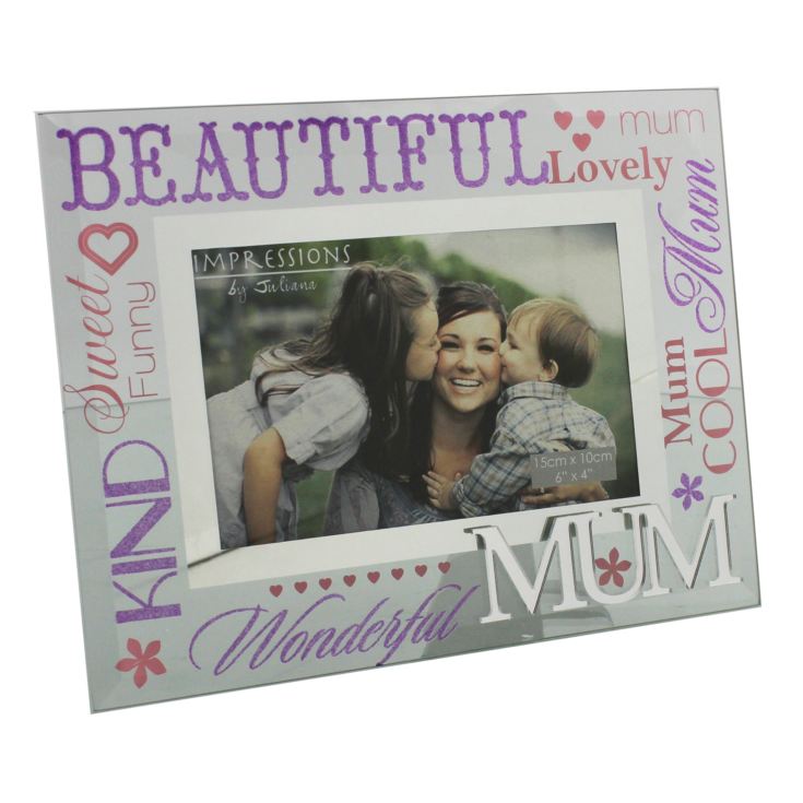 6" x 4" - Celebrations Mirrored Glass Photo Frame - Mum product image