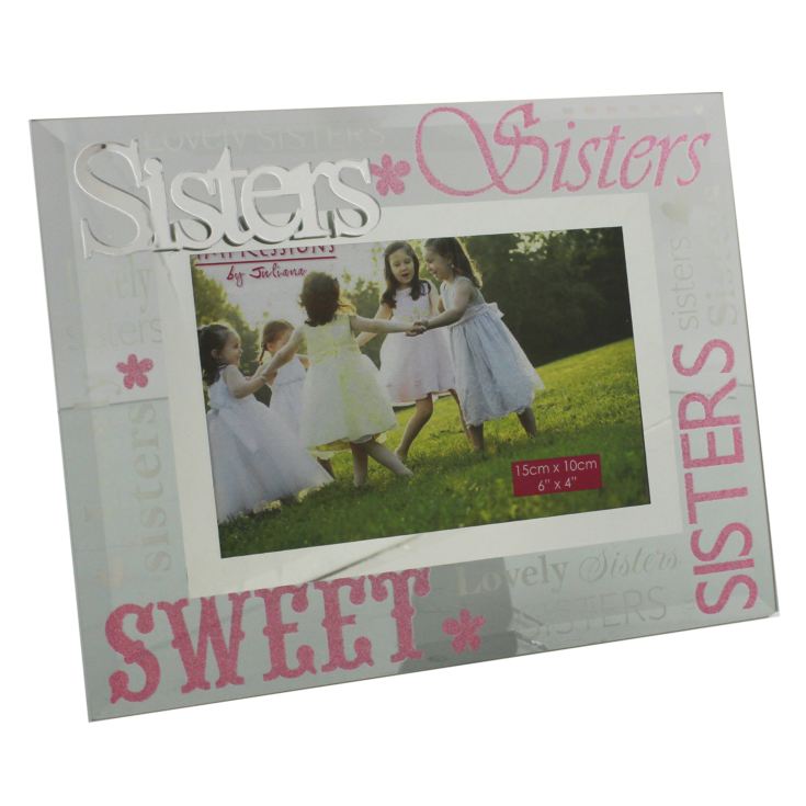 Friends & Family Glass Frame 3D Words 6"x4" Sisters product image