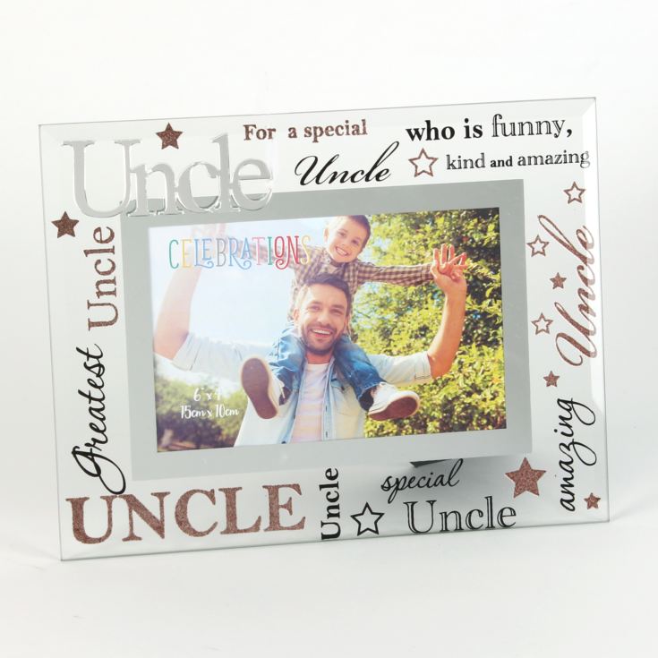 6" x 4" - Friends & Family Glass Frame 3D Words - Uncle product image