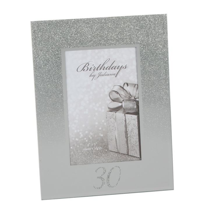4" x 6" - Birthdays by Juliana Glitter Mirror Frame - 30th product image