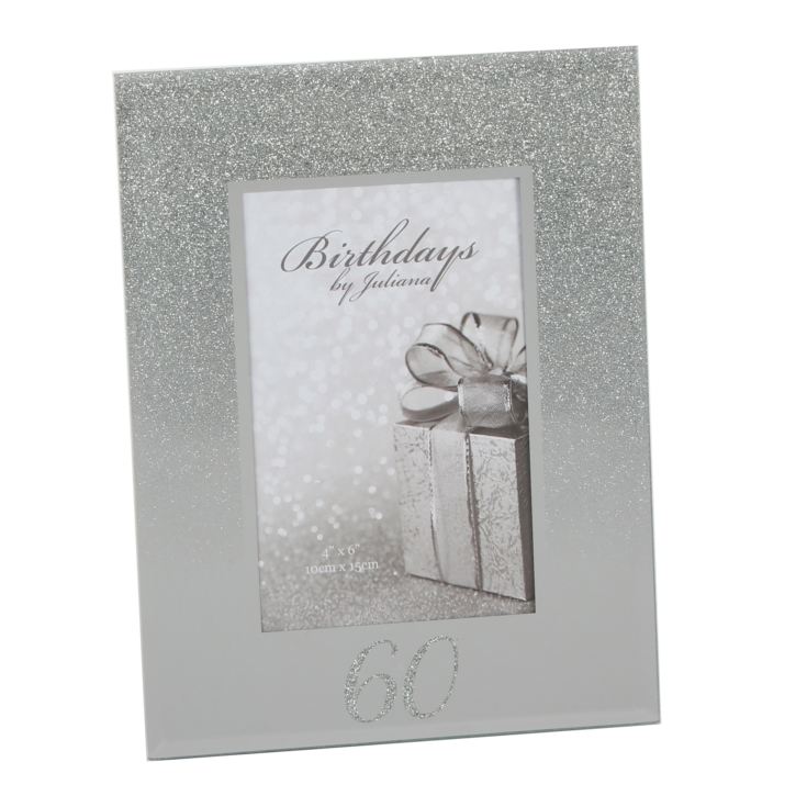 Milestones Glitter Mirror Frame 4" x 6" - 60th product image