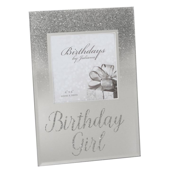 4" x 4" - Birthdays by Juliana Glitter Mirror Frame - Girl product image