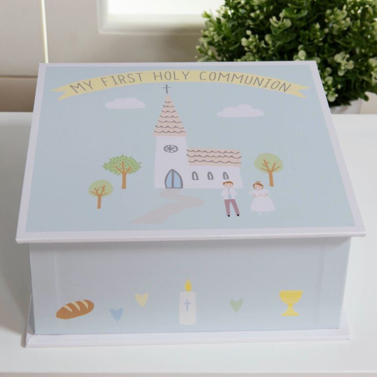 Faith & Hope My First Holy Communion Keepsake Box - Blue product image