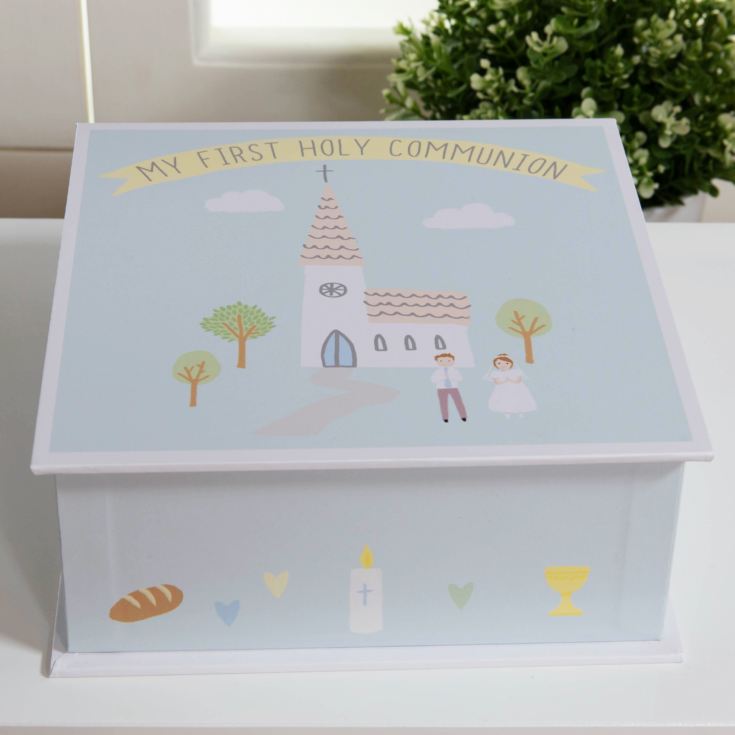 Faith & Hope First Communion Keepsake Box Blue product image