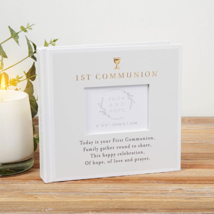 Faith & Hope First Communion Album Holds 4" x 6" Photos product image