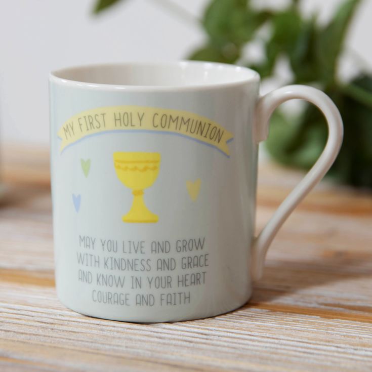 Faith & Hope Blue Communion Mug - Boy product image
