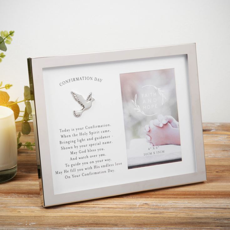 Faith & Hope Silver Box Confirmation Frame 4" x 6" product image