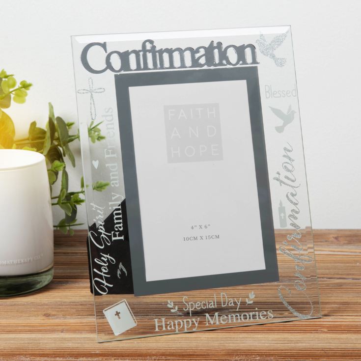 Faith & Hope Glass Photo Frame Confirmation 4" x 6" product image