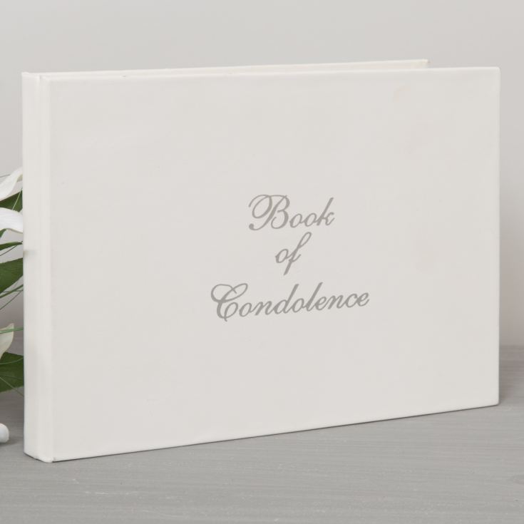 Cream Leatherette Memory Book - Book of Condolence product image