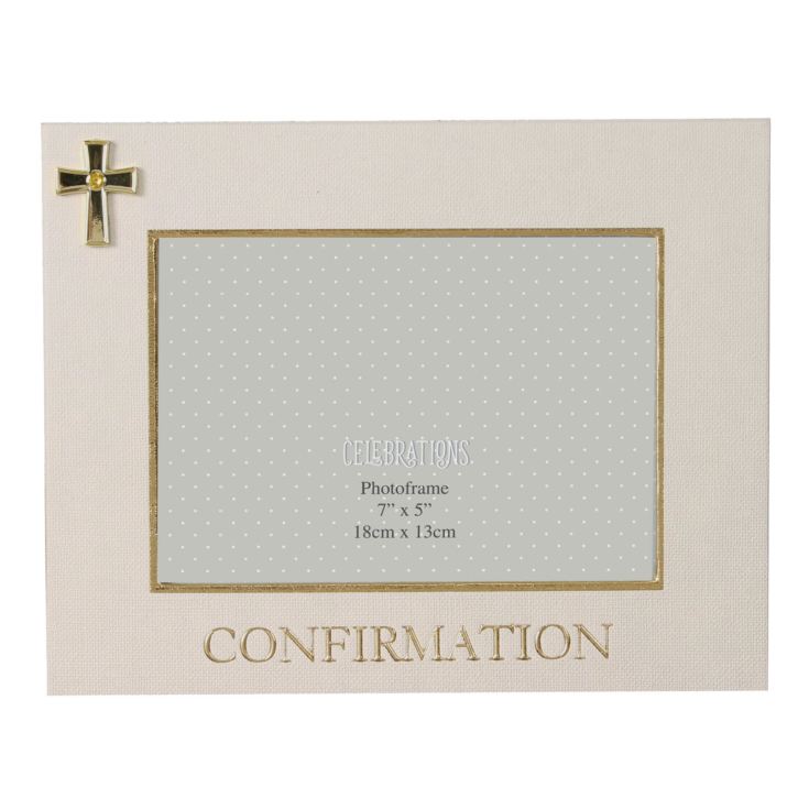 7" x 5" - Linen Look Frame Cross Icon - Confirmation product image