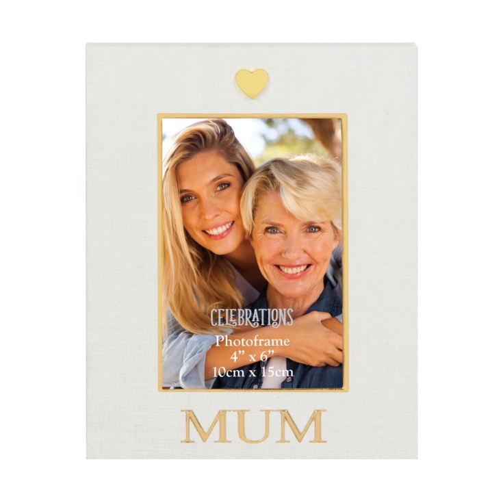 4" x 6" - Celebrations Linen Look Photo Frame - Mum product image