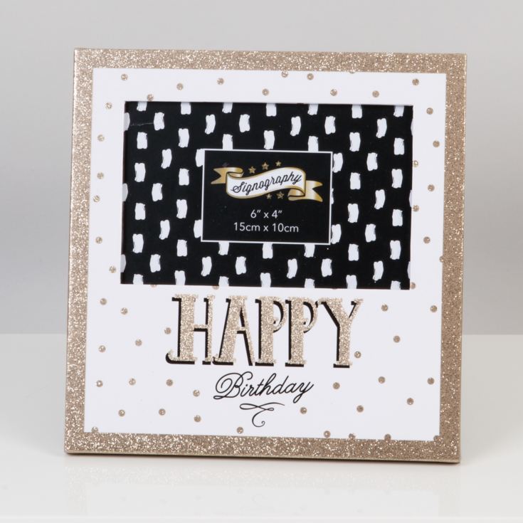 6" x 4" - Signography Photo Frame - Happy Birthday product image