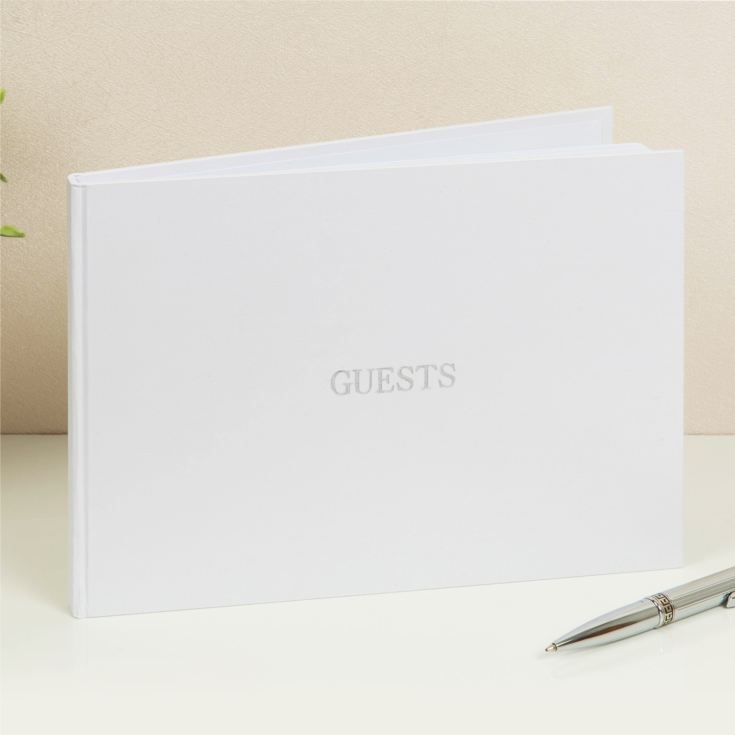 Any Occasion Silver Foil Debossed Paperwrap Guest Book product image