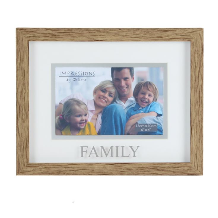 6" x 4" - Natural Wood Effect Frame - Family product image