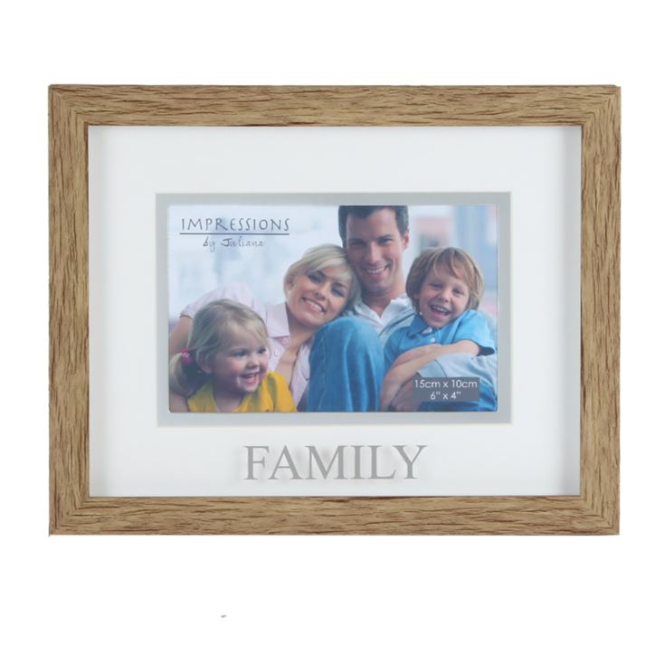 Natural Wood Effect Frame - 6" x 4" Family product image