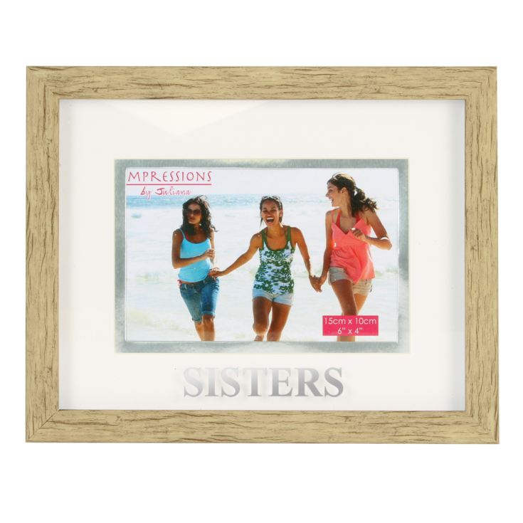 6" x 4" - Natural Wood Effect Frame - Sisters product image