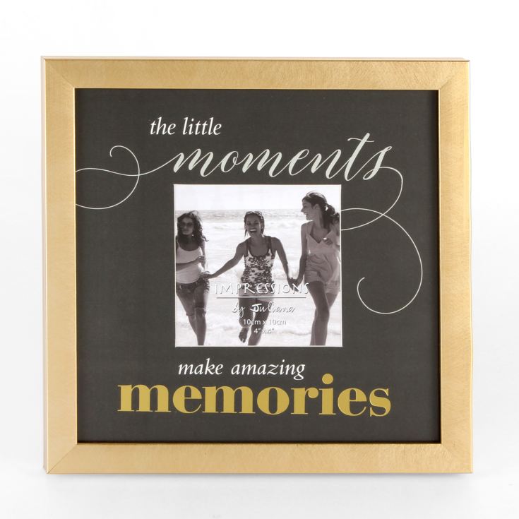 Impressions Gold Finish Photo Frame 4" x 4" - Memories product image