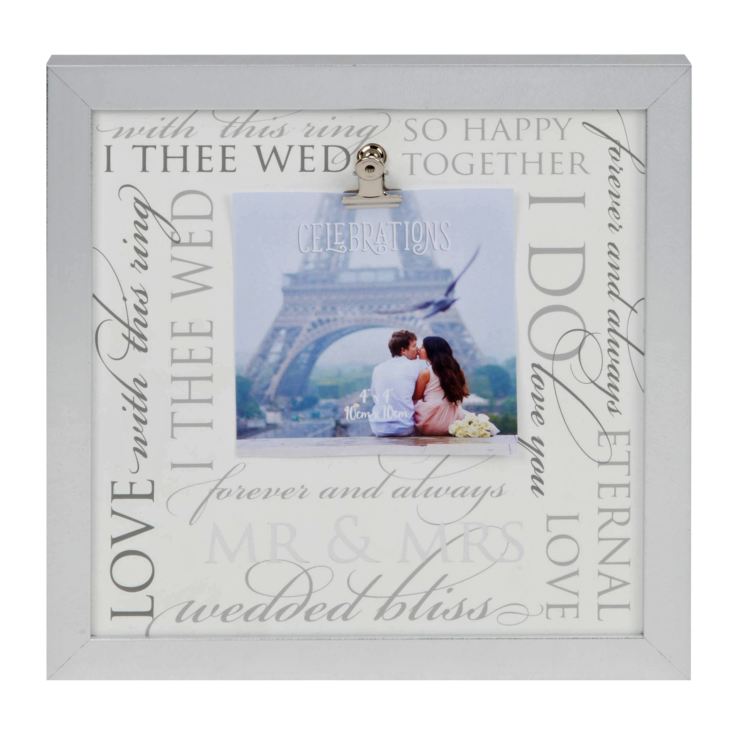 4" x 4" - Celebrations Clip Photo Frame - Mr & Mrs product image