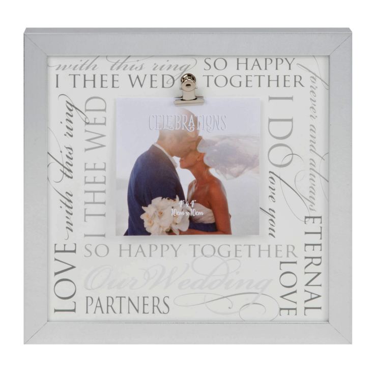 4" x 4" - Celebrations Clip Photo Frame - Our Wedding product image