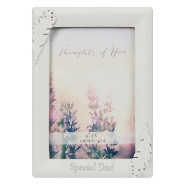 Thoughts of You Resin Frame with Feather - 4" x 6" Dad product image