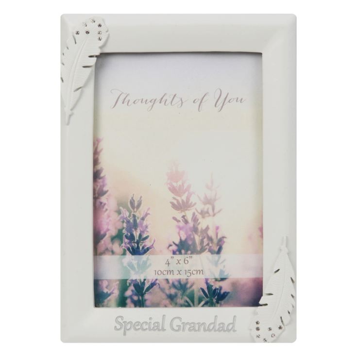 Thoughts of You Resin Frame with Feather - 4" x 6" Grandad product image