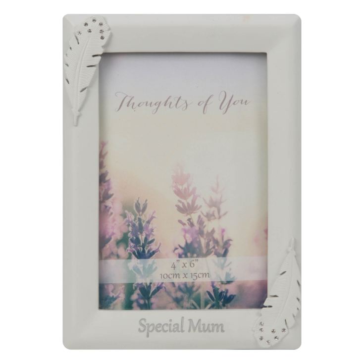 Thoughts of You Resin Frame with Feather - 4" x 6" Mum product image