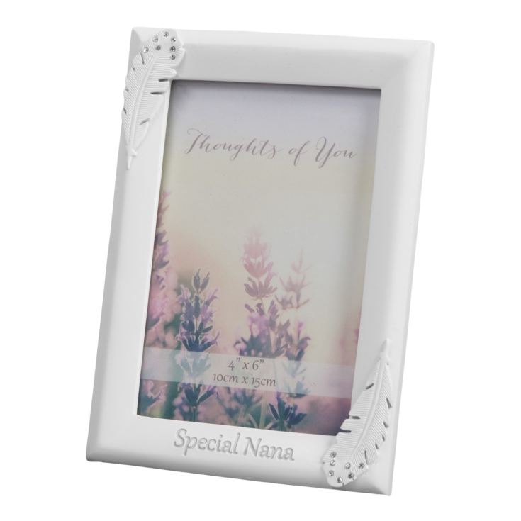 4" x 6" - Thoughts of You Feather Frame with Crystals - Nana product image