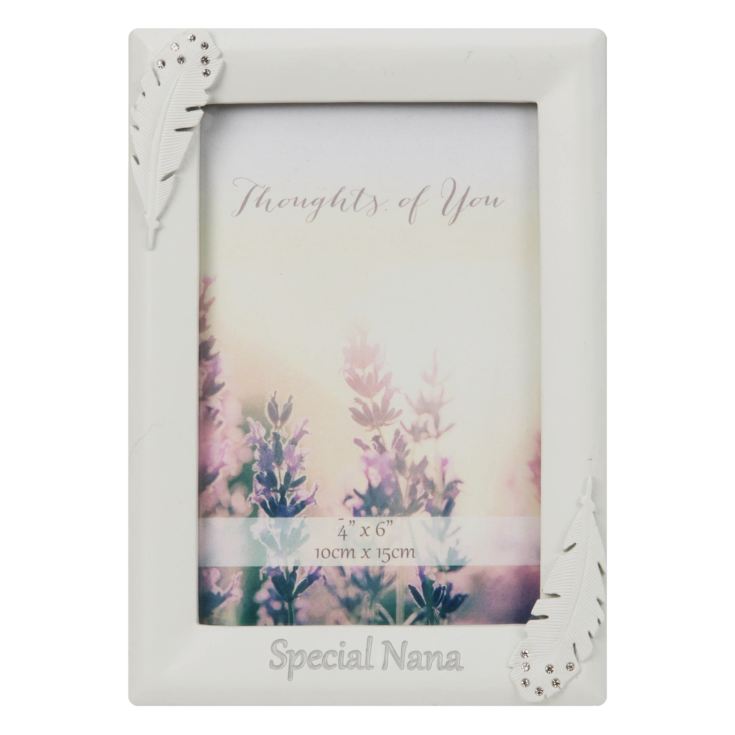 Thoughts of You Resin Frame with Feather - 4" x 6" Nan product image