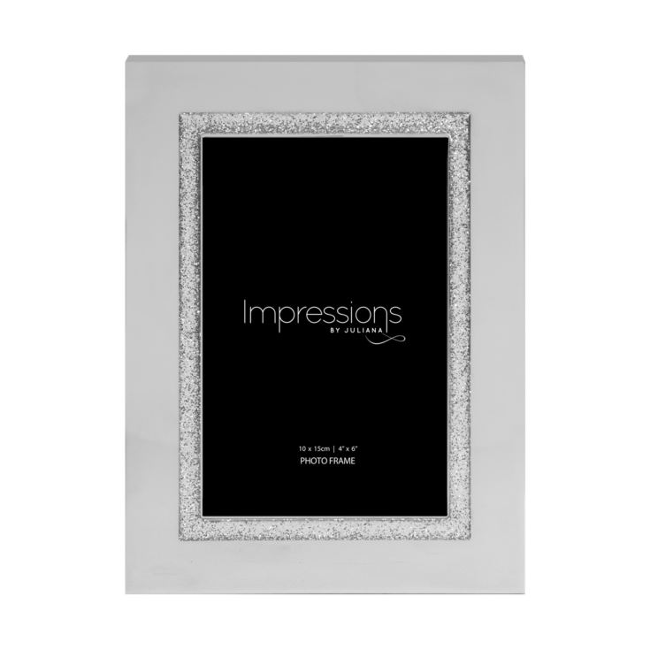 Download 4" x 6" - Impressions Silver Plated Glitter Photo Frame ...