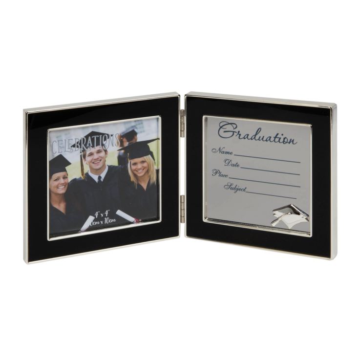 4" x 4" - Engravable Data Hinged Photo Frame - Graduation product image