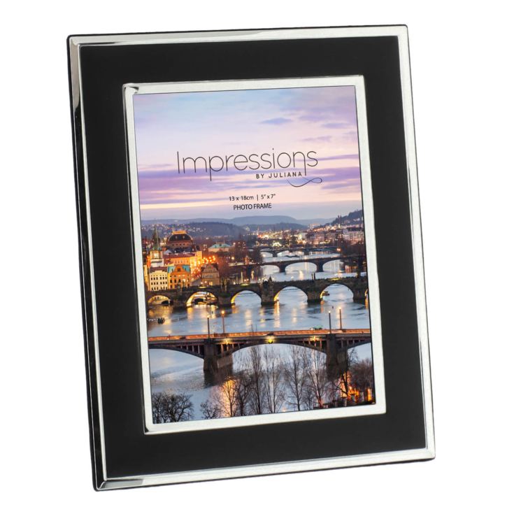 5" x 7" - Impressions Matt Black & Silver Plated Photo Frame product image