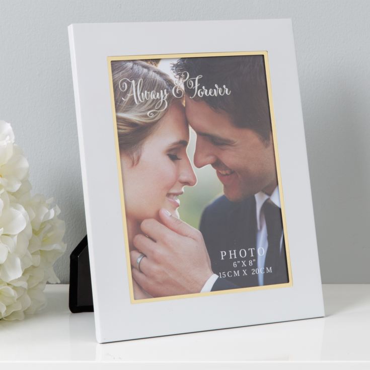 6" x 8" - Always & Forever White Aluminium Photo Frame product image