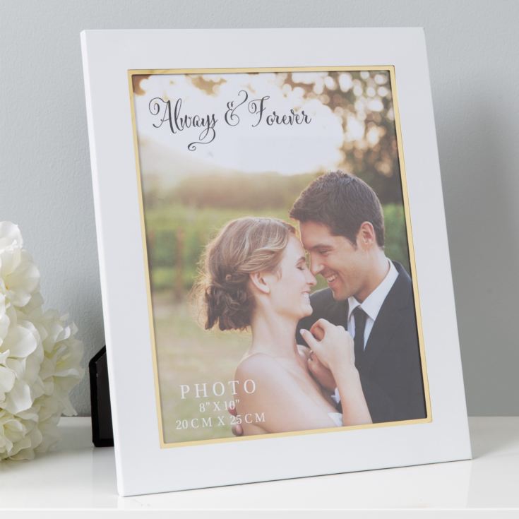 8" x 10" - Always & Forever White Aluminium Photo Frame product image