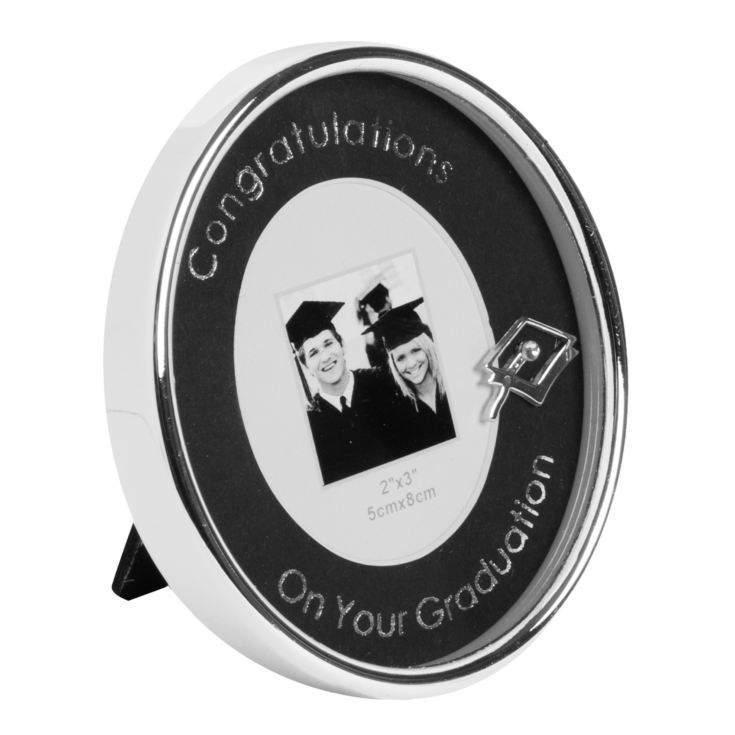 2" x 3" - Celebrations Oval Silver Plated Frame - Graduation product image