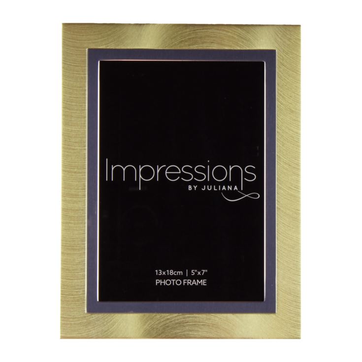 2 toned brushed Gold/Silver fin allum.P/Frame - 5" x 7" product image