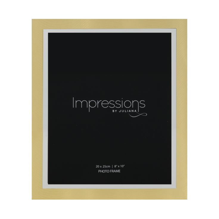 2 toned brushed Gold/Silver fin allum.P/Frame - 8" x 10" product image