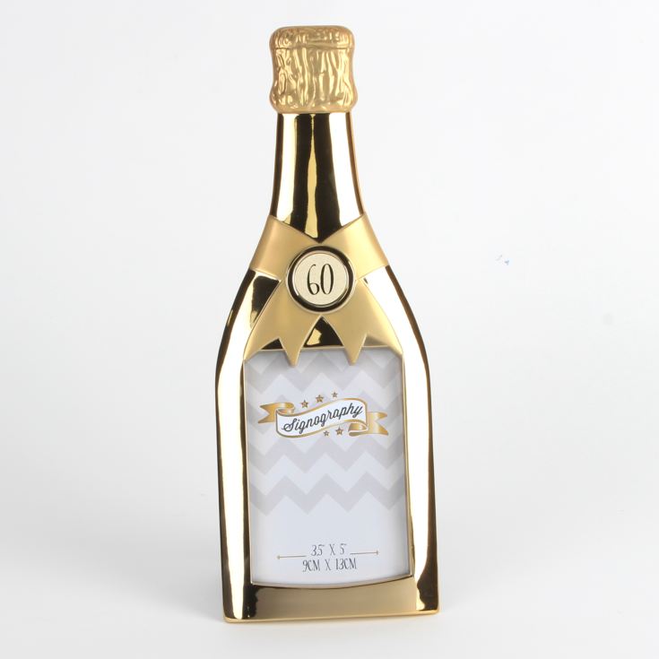 Signography 2 Tone G/P Champagne Bottle Frame - 60th product image