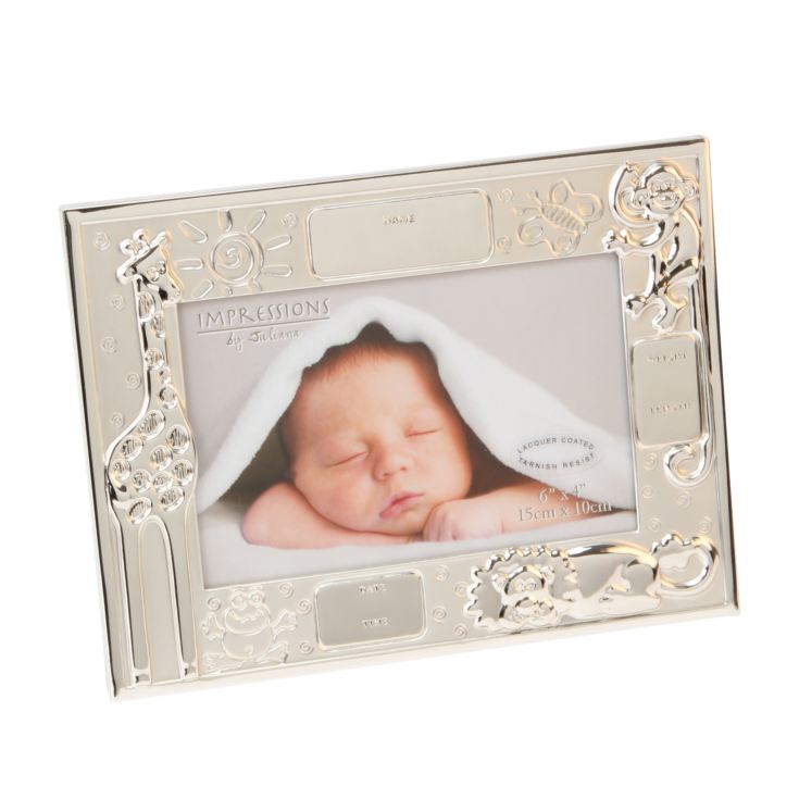 2 Tone Silverplated Data Frame with Animals product image