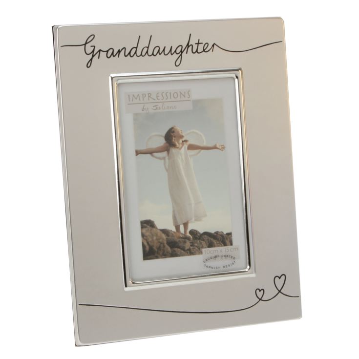 4" x 6" - Silver Plated Satin Photo Frame - Granddaughter product image