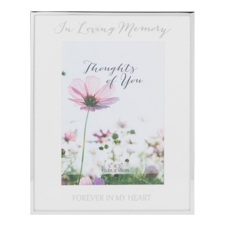 5" x 7" - Silver Plated Photo Frame - In Loving Memory product image