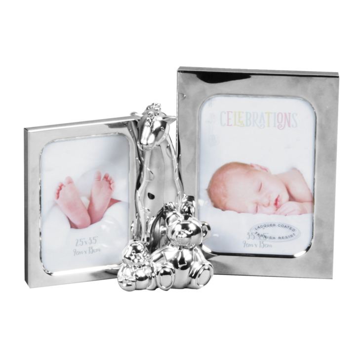 Celebrations Double Aperture Giraffe & Teddies Photo Frame product image
