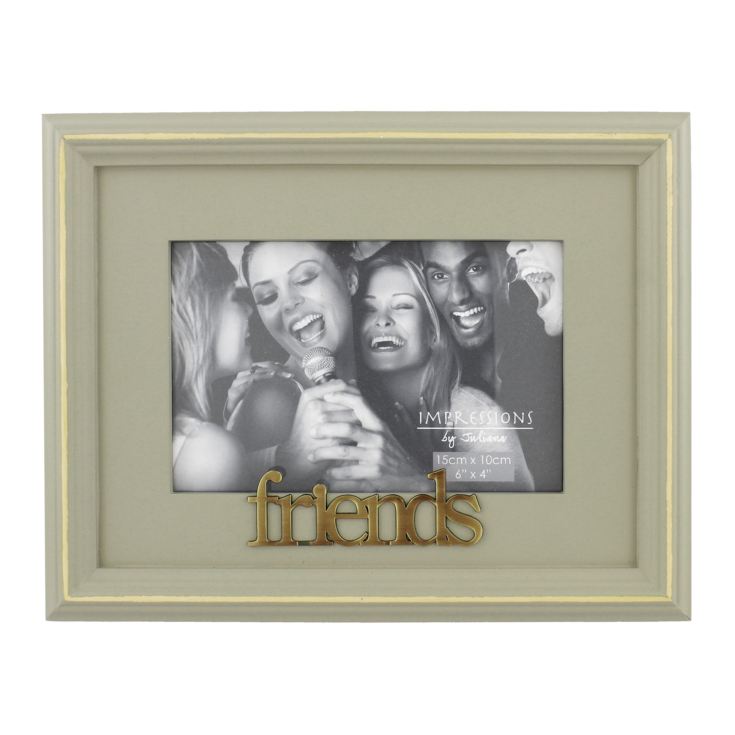 6" x 4" - Celebrations Grey Wooden Photo Frame - Friends product image