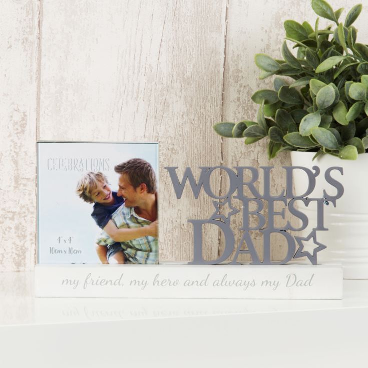 Celebrations Photo Frame - 4" x 4" - World's Best Dad product image