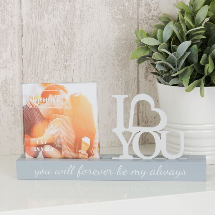 4" x 4" - Celebrations Cut Out Photo Frame - I Love You product image