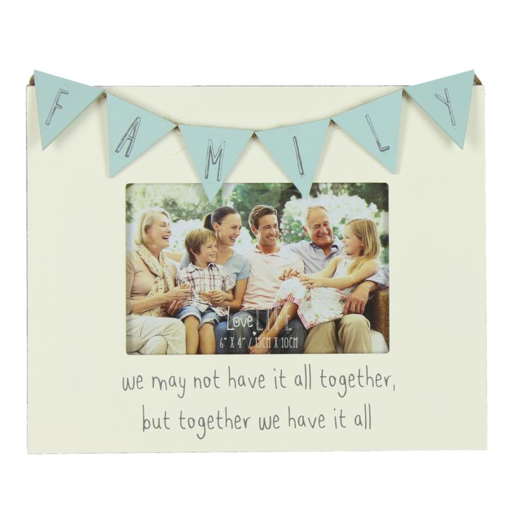 6" x 4" - Love Life Bunting Photo Frame - Family product image