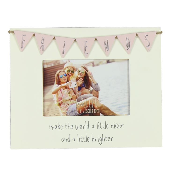 6" x 4" - Love Life Bunting Photo Frame - Friends product image