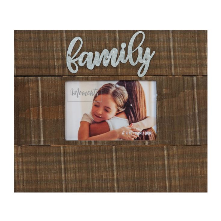 4" x 6" - Moments Natural Finish Wooden Frame - Family product image